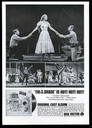 1963 110 In The Shade Cast Photo Rca Victor Records Vintage Print Ad