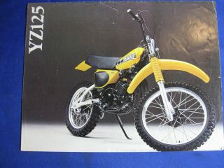 Vintage 1978 Yamaha Yz125 Monoshock Motocross Dealer Sales Brochure