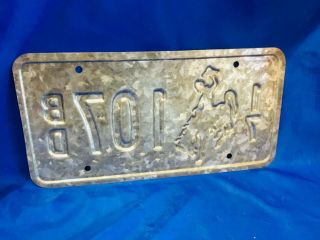 STATE OF WYOMING Vintage 1978 Metal Full Size LICENSE PLATE Near Estate 2