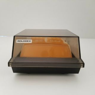 Rolodex Petite S310 - C Flip Top Address Telephone File Vintage Smokey Gray 4