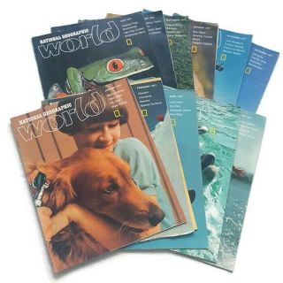 1977 National Geographic World 11 Issues Of Vintage Kids Magazines March Missing