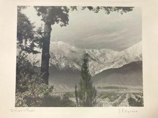Vintage Tinted Photograph Ontario Peak San Gabriel Mountain John Harmon Pasadena