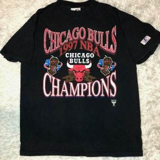 Vtg Vintage 1997 Chicago Bulls Nba Champions T - Shirt Logo Athletic Size L
