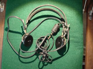 Vintage Telephonics Corp Navy Type Headphones Pilot Wwll York,  Ny