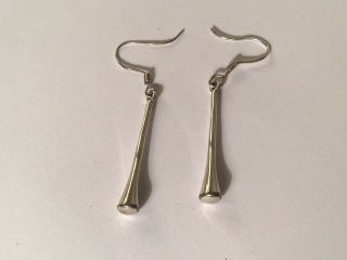 Vintage Modernist Sterling Silver Earrings - 3 Pairs 4