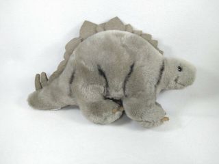 1980 Vintage Dakin 11 " Stegosaurus Plush Stuffed Animal Gray