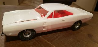 Rare Vintage Processed Plastics 1969 Dodge Charger Car White red General Lee 2