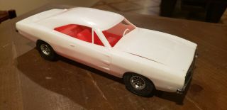 Rare Vintage Processed Plastics 1969 Dodge Charger Car White red General Lee 3