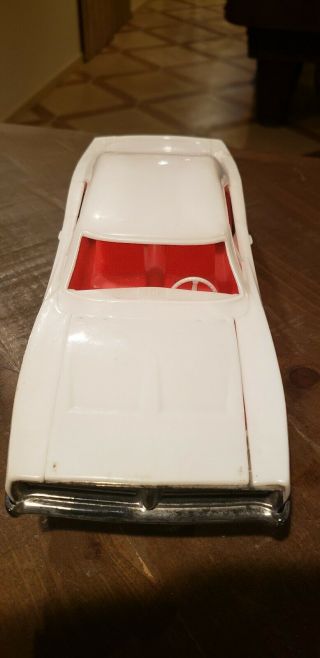 Rare Vintage Processed Plastics 1969 Dodge Charger Car White red General Lee 5
