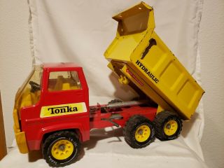 Vintage Tonka Cab Over Dump Truck Pressed Steel Toy Hydraulic 4