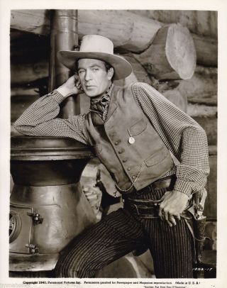 Gary Cooper Cowboy Vintage 1940 Northwest Mounted Police Portrait Photo