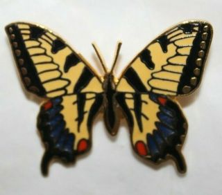 Vintage William Spears Enameled Eastern Tiger Swallowtail Butterfly Pin/brooch