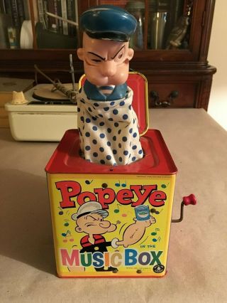 Rare 1953 Vintage Popeye In The Music Box By Mattel,  Made In Usa,  For Repair.