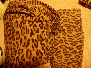 Vintage Ralph Lauren Leopard Print Full Fitted And 2 Pillowcases Blue Label