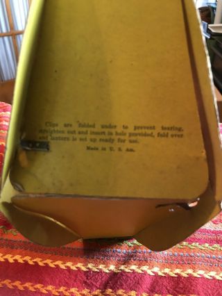Vintage Cardboard 2 Sided HALLOWEEN Pumpkin Lantern Jack o Lantern Made in USA 3