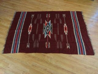 Vintage Indian Native American Navajo Wool Blanket Rug