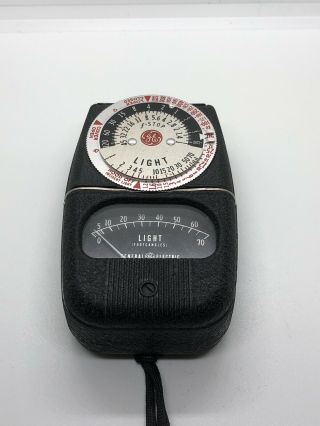 Vintage Ge General Electric Type Dw - 68 Light Exposure Meter With Case