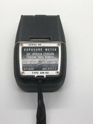 Vintage GE GENERAL ELECTRIC Type DW - 68 Light Exposure Meter With Case 2
