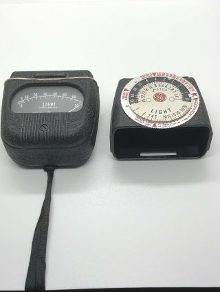 Vintage GE GENERAL ELECTRIC Type DW - 68 Light Exposure Meter With Case 3
