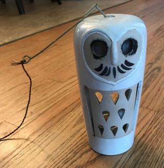 Vintage Mid Century Modern Japanese Pottery Knobler Furin Owl Votive Lantern