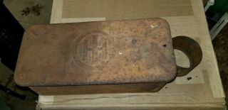 Vtg.  Case - Ih International Harvester Tractor Tool Box/oil Can Holder Attached