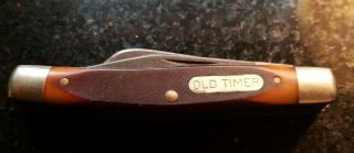 Vintage Schrade Usa Old Timer 340t 3 Blade Folding Pocket Knife