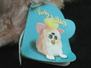 VTG Furby Babies Pink Pink Yellow Hair Tag Model 70 - 940 1999 2A 6