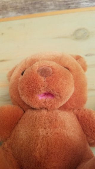 Vintage Russ Berrie Bibi Plush Brown Bear Sucking Pacifier Stuffed Teddy Animal 5