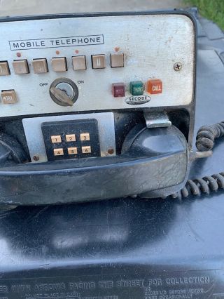 Vintage Secode Mobile Telephone dial w/mounting bracket Early Car Cell Phone 2
