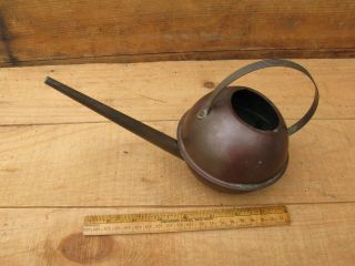 Vintage Small Round Copper - Brass Watering Can Indoor