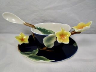 Vintage Sorelle Tea For One Fine Porcelain Tea Cup & Saucer With Spoon