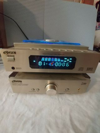 Vintage Gpx Compact Cd Player Stereo Home Music System Am/fm W/ Power Amplifier