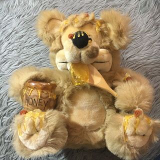 Vintage 1996 Orzek Elmo Teddy Bear With Honey & Bees Tag