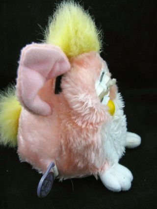 VTG Furby Babies Pink Pink Yellow Hair Tag Model 70 - 940 1999 1B 3