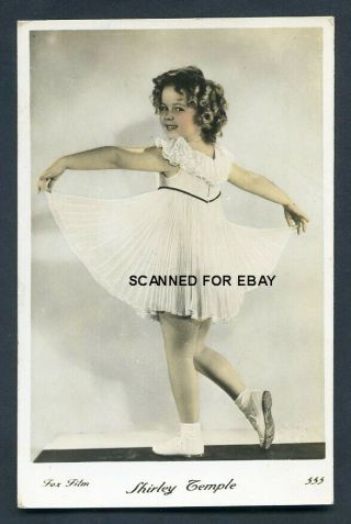 Shirley Temple Lovely Vintage 1930s French Colour Photo Postcard