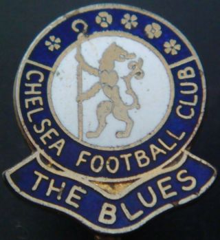 Chelsea Fc Vintage Club Crest Badge Maker Coffer London Brooch Pin 21mm X 24mm