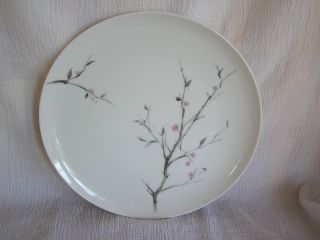 Vintage Sango Serenade Pink Buds Flowers Gray Tree Branches Dinner Plate Dish S