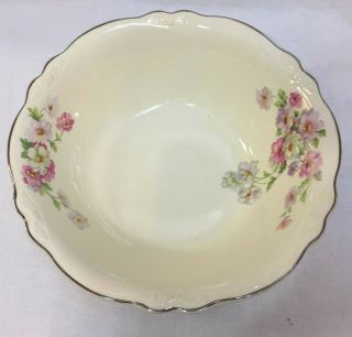 Homer Laughlin Serving Bowl Virginia Rose Pattern Ceramic Porcelain Vintage 9.  5 "