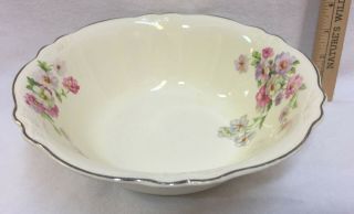 Homer Laughlin Serving Bowl Virginia Rose Pattern Ceramic Porcelain Vintage 9.  5 