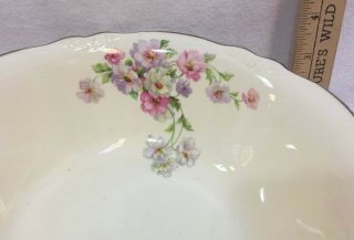 Homer Laughlin Serving Bowl Virginia Rose Pattern Ceramic Porcelain Vintage 9.  5 