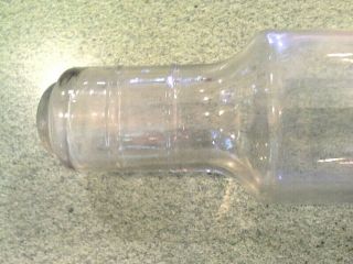 Vintage Clear Glass ROLLING PIN With Cork Stopper 2