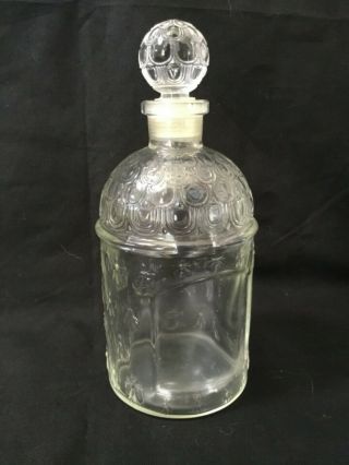 Vintage Empty Guerlain Perfume Imperiale Bee Bottle Paris France 6 " W/ Stopper