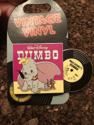 Disney 2019 Pin Of The Month Vintage Vinyl Dumbo & Timothy Le Slider Pin