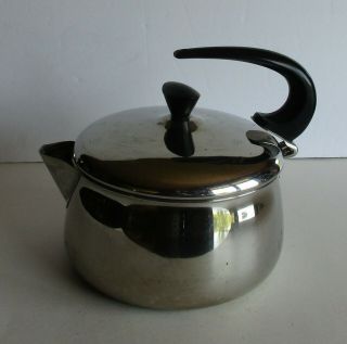 Vintage Farberware Tea Kettle Stainless Steel Yonkers Ny Made In Usa
