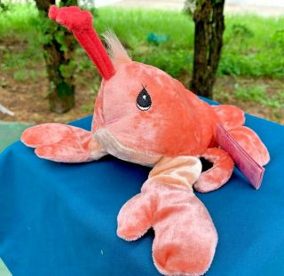 Vintage Precious Moments Tender Tails Pink Lobster 8 " Plush Stuffed Animal Toy