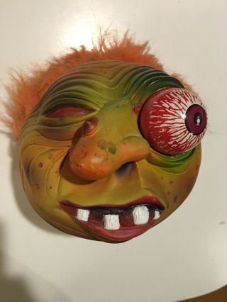 Vintage Rare 1986 Axion Rude Ralph Mad Ball Talking Pull String Head Monster Toy