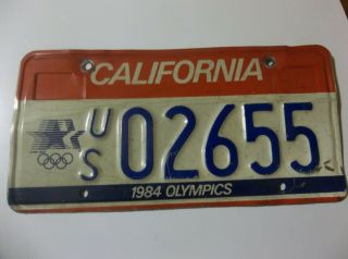 Vintage 1984 California Ca Usa Summer Olympics License Plate