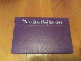 1987 United States Proof Set Coin Purple Collectors Numismatic Vintage