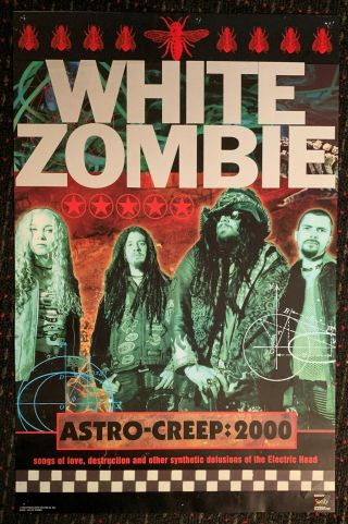White Zombie Astro - Creep: 2000 Poster 22x34 Vintage 1995 Funky Enterprises Rob