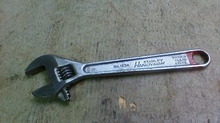 Vtg Stanley Handyman No.  1536 8 " Adjustable Crescent Wrench Mfd.  U.  S.  A.